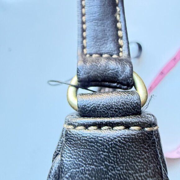 Nine West Y2K Shoulder Bag Prep Rally Small Black Faux Leather Handbag - Picture 7 of 11